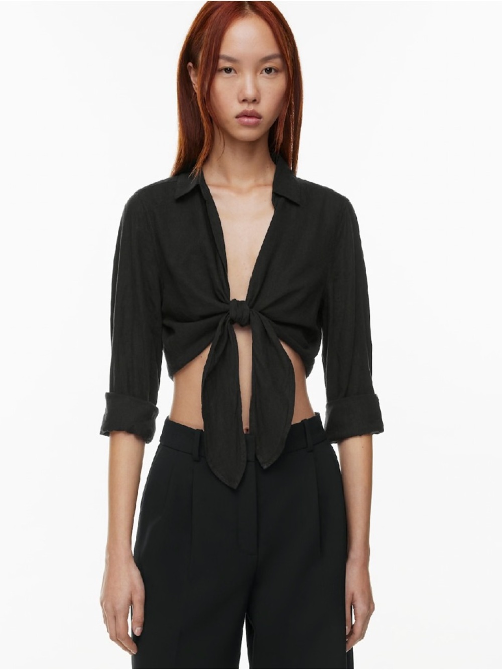 Aritzia Babaton Connection Linen Blouse